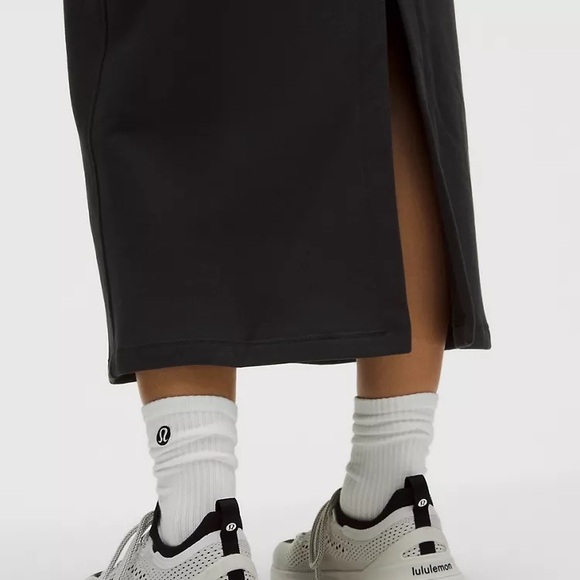 Lululemon Loungeful High-Rise Midi Skirt-Cotton blend-warm-black-NWT - Picture 5 of 8